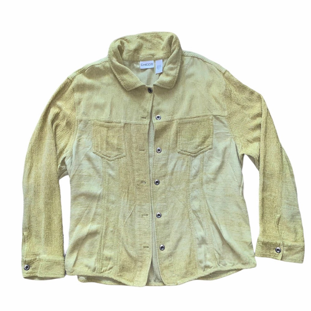 Green Ribbed Button Up Sweater Top